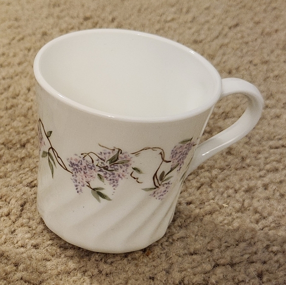 Other - Corning Corelle WISTERIA Swirl Cup - Lavender Flowers on White